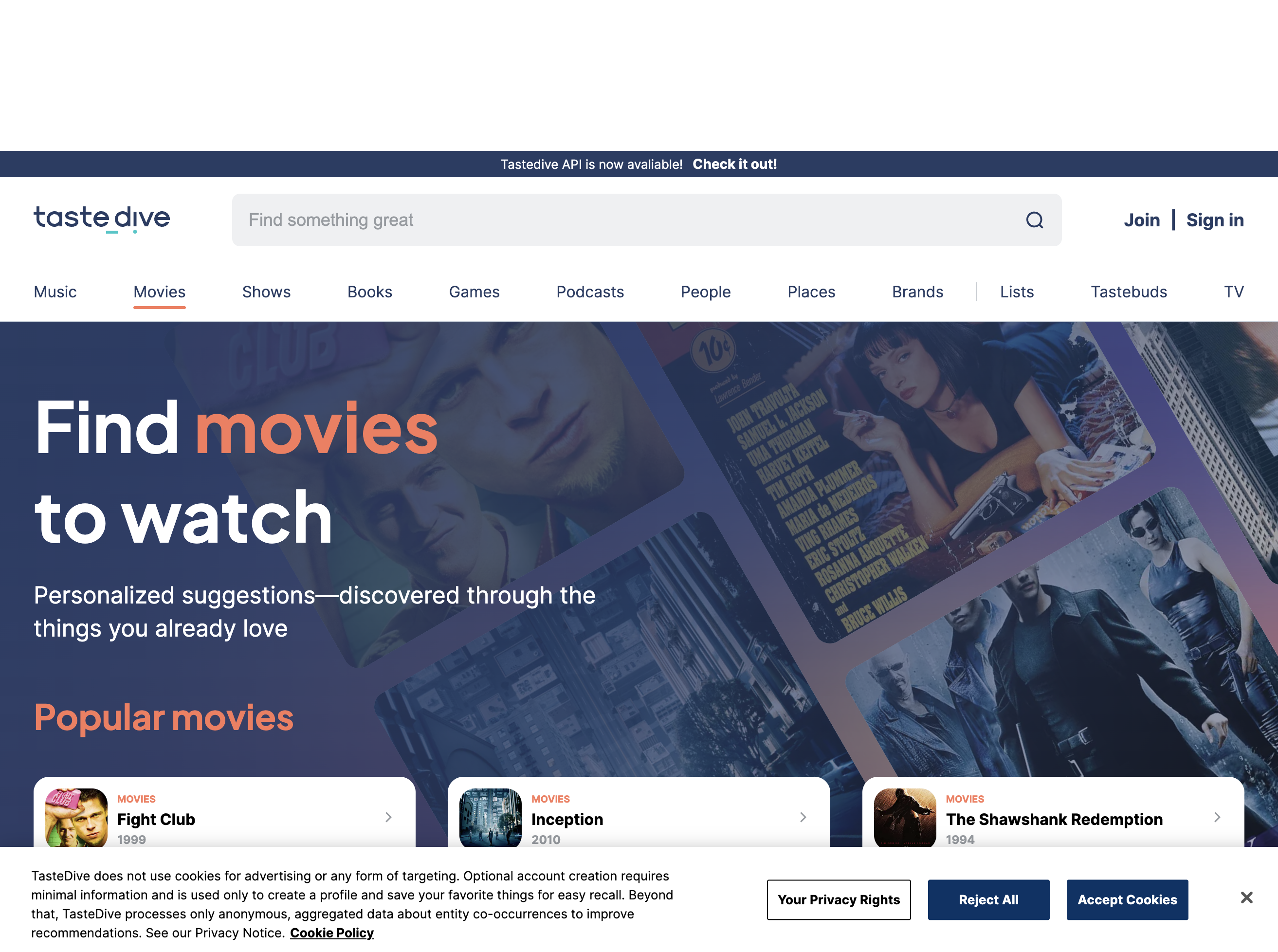 TasteDive | Movie recommendations