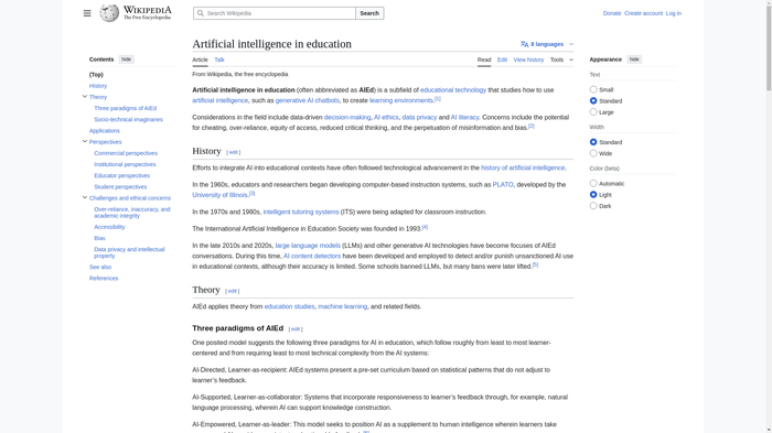 AI in Education - Wikipedia