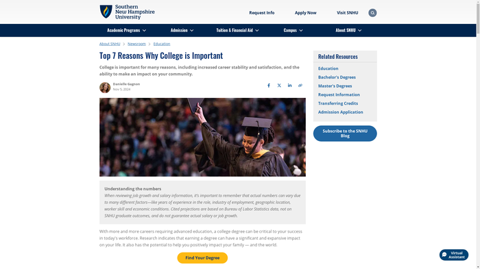Top 7 Reasons College Matters | SNHU