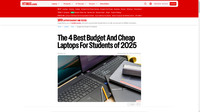 Top 4 Budget Laptops for Students 2025