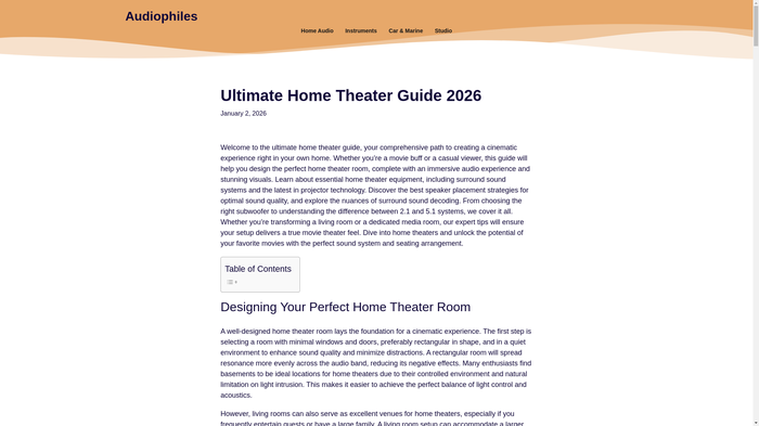 Ultimate Audiophile Home Theater Guide 2026