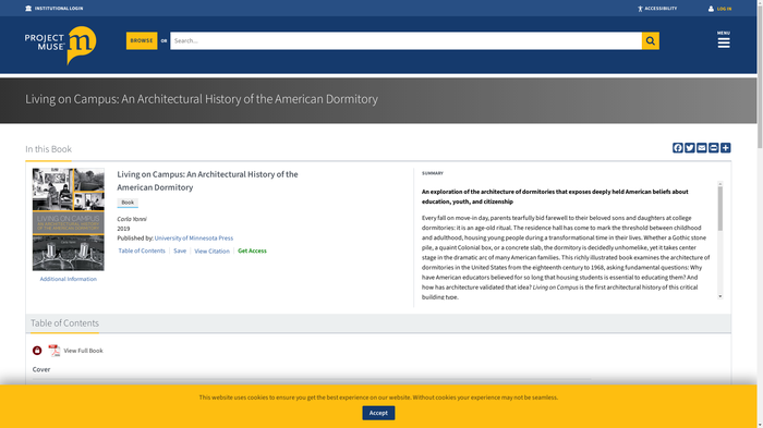 Project MUSE: Living on Campus