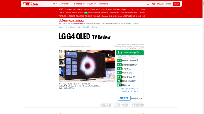 LG G4 OLED Gaming Review - RTINGS