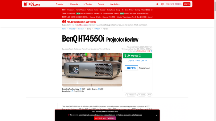 BenQ HT4550i Projector Review